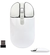 Wireless Mouse Bluetooth Cute Ultra Slim Silent Computer Mice with USB Receiver Dual-Mode 2.4G &amp; ...