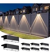 Peasur 8 Pack Solar Fence Lights Outdoor, Deck Light Solar Powered, Waterproof Led Riling Solar L...