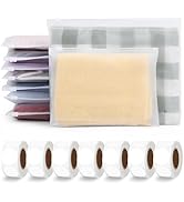 Svaldo Bikini Organizer Bags with White Circle Stickers, 100pcs 10x8 inch Frosted Zipper Bags for...