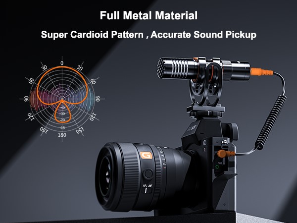 Full Metal Material.Super Cardioid Pattern,Accurate Sound Pickup