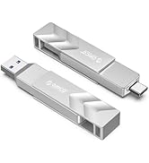 ORICO 1TB Portable Solid State Drive, 1050MB/s Dual-Port Rotating Metal External SSD with 90° Cli...