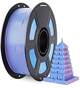 UJOYBIO Silk Dual Color Pla Filament, Silk PLA 3D Printer Filament 1.75mm, Shiny Silk Texture, Di...