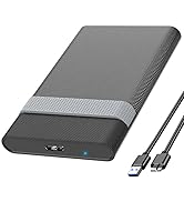 GODO 2.5 Inch External Hard Drive Enclosure,USB 3.0 to SATA 7mm 9.5mm 2.5 HDD SSD Enclosures Hard...