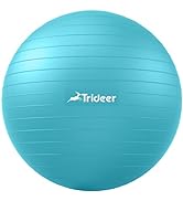 Trideer Extra Thick Yoga Ball Exercise Ball, 5 Sizes Gym Ball, Heavy Duty Ball Chair for Balance,...