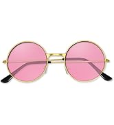 BOUBONI 1-3 Pairs Hippie Sunglasses 70s Round Hippie Glasses Party Decoration Sunglasses for Wome...
