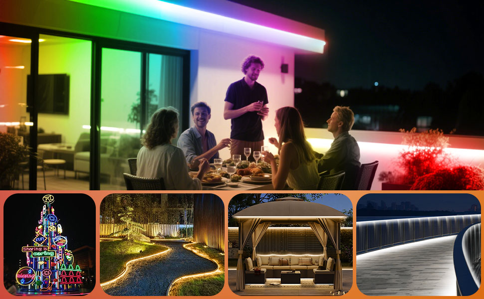 outdoor strip lights waterproof