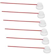 Angoily 6 Sets Spray Can Straws Replacement Extension Tubes for Spray Can Nozzle Tips Red Straws ...