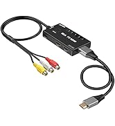 RCA to HDMI Converter, AV to HDMI Converter Adapter 3 in 1 Out(1 RCA and 2 hdmi in) HDMI Out with...