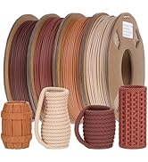 FXAAGFH 30% Real Wood Fiber 3D Printer Filament Bundle, 3 D PLA Printing Print Filament 1.75 mm, ...