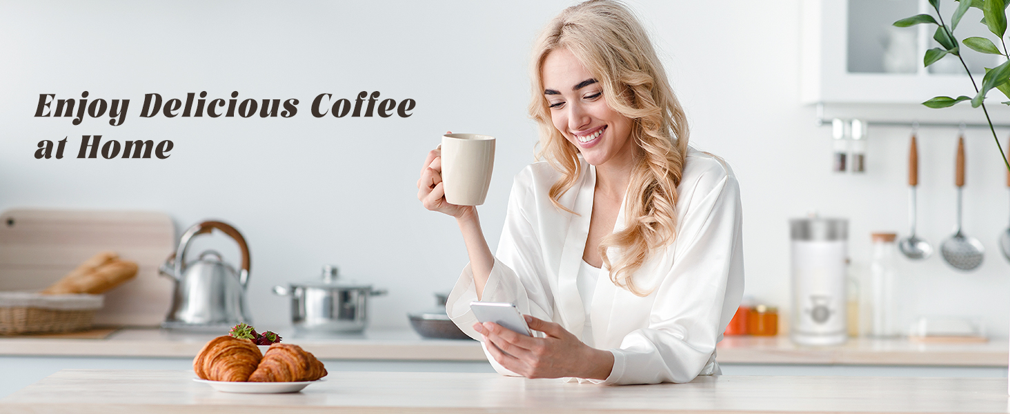 Enjoy delicious coffee at home