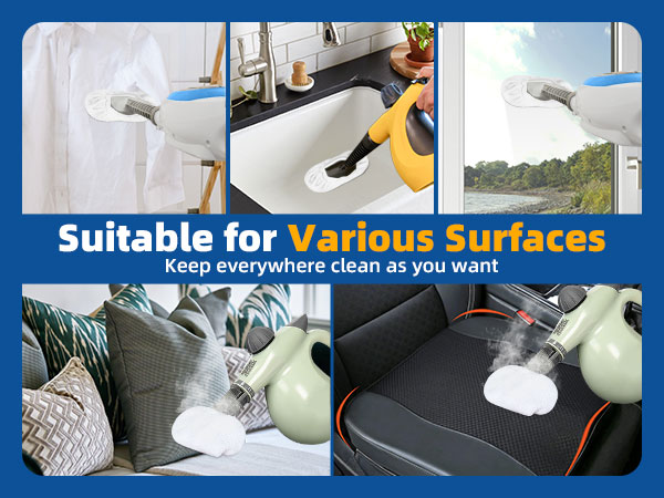Steam Cleaner Accessories, Steam Shot Attachments, Handheld Steam Cleaner Washable Microfiber Cloth
