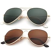 KALIYADI Classic Aviator Sunglasses for Men Women Driving Sun glasses Polarized Lens UV Blocking
