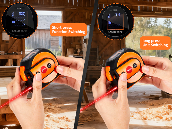 tape measure with laser
