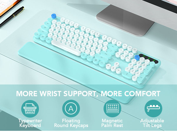 Magnetic palm rest provides more support for wrist and more comfort