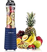 La Reveuse Smoothies Blender Personal Size 300 Watts with 18 oz BPA-Free Portable Travel Sports B...