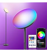 YHW Living Room Floor Lamp, Smart 2000LM Bright Floor LED Lamps, 16 Million RGB Dimmable Color Te...