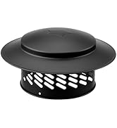 Semetall Chimney Cap 6-Inch,304 Stainless Steel Chimney Cover,Stove Pipe Chimney Cap with Screws,...
