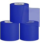 CKeep Pre Wrap Athletic, 3 Rolls Blue Prewrap Athletic Tape, Foam Underwrap Sports Wrap for Hair