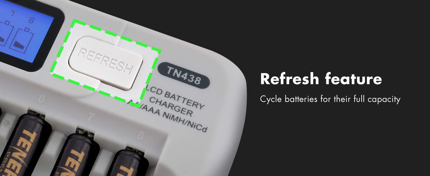 Refresh battery features, enable cycling of batteries for their full capacity