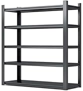 Donext 47.2" W*18" D*78" H Garage Shelving, 5-Tier Heavy Duty Storage Shelves 2000LBS, 78" Adjust...