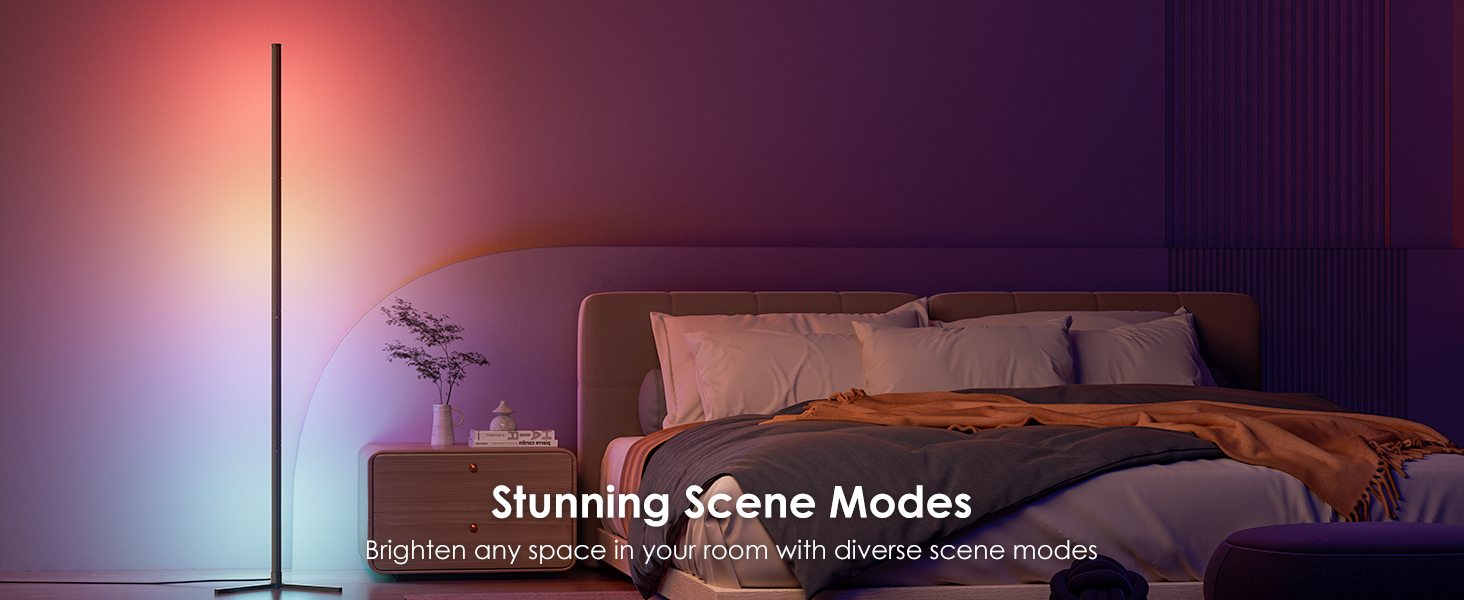 rgb corner floor lamp