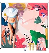 HIHOHO Beach Blanket Waterproof Sandproof Extra Large Beach Mat 79" X 83"/120"x108"for 1-8 Adults...