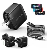 JSAUX 65W USB C Charger for Nintendo Switch 2, Powers in TV Mode, with EU/UK Plugs & 6.6FT Cable,...