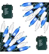 Battery Operated Christmas Lights 2 Pack 18 Feet 50 LED Clear Mini String Lights with 8 Modes Wat...