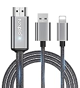 DRYMOKINI HDMI Cable Adapter for iPhone, Plug and Play 1080P Full HD Digital AV Adapter, Sync Scr...
