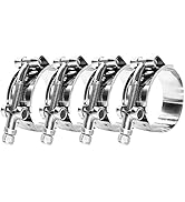 BOTTEN 4 Pack 1" T-Bolt Hose Clamp, Clamp Range 32-37mm for 1" Hose ID, hose clamps Stainless Ste...