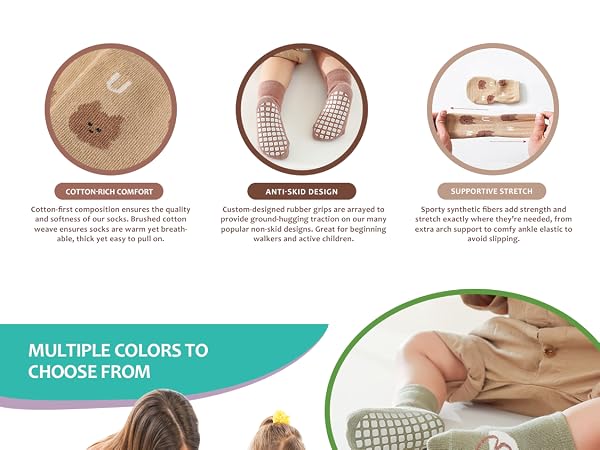 Toddlers No Slip Socks