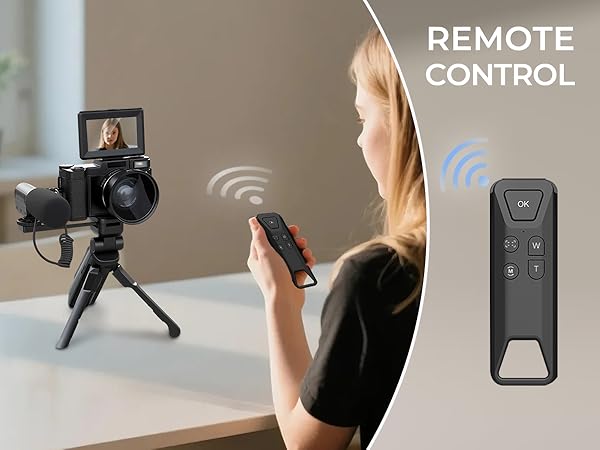4k vlog camera with remote control