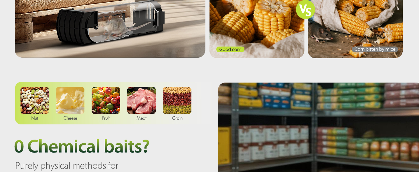 Humane Mouse Traps, 12 inches Enlarged No Kill Rat Live Traps for Chipmunks,