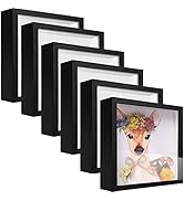 SUNMEG 8x8 Shadow Box Frame Display Case, Wood with Plexiglass, Display Case Box for Memorabilia,...