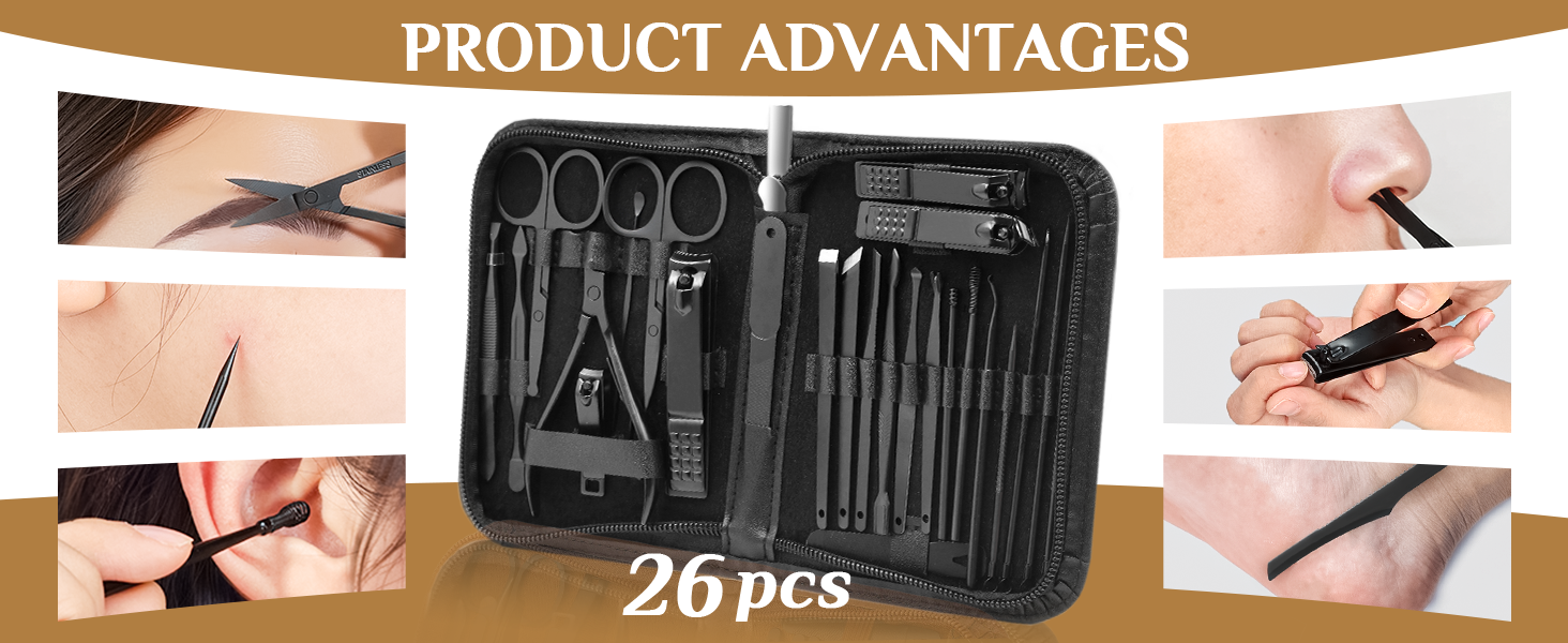 Manicure Set Professional Nail Clipper Kit-26