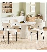 DUMOS Dining Chairs Set of 2, Mid Century Modern Chair Round Upholstered Curved Backrest, Kitchen...