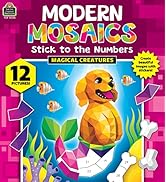 Teacher Created Resources Magical Creatures Modern Mosaics Stick to The Numbers, 9" x 10"
