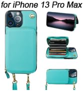 Bocasal crossbody RFID blocking wallet case with card slots holder