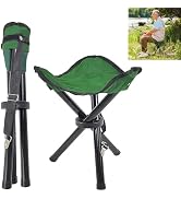 CebraBounze Travel Folding Camping Stool, Use Height 14" and Max Weight 240 lbs Outdoor Portable ...