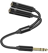 HOSONGIN 6.35mm(1/4 Inch) Audio Splitter | 1/4 Inch TRS to Dual 1/4 Inch TRS Female | 24K Gold-Pl...