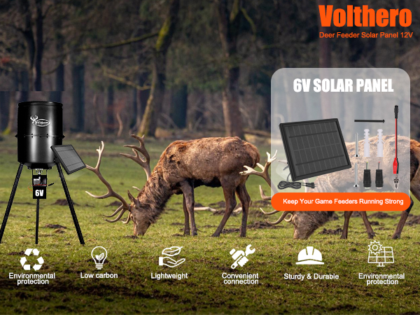 deer feeder solar panel 6v/12v