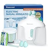 Nascool Electric Nasal Irrigation System with 50 Salt Packets, 2 Modes Nose Cleaner with SelfClea...