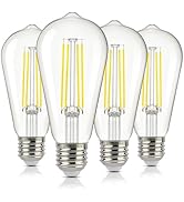 ALAMPEVER ST19 Dusk to Dawn LED Outdoor Light Bulb, 1400LM Sunlight Sensor Light Bulbs, 8W (100W ...