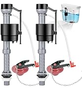 Houpeoro Universal Toilet Flusher Replacement Kit, Toilet Fill Valve and 2-Inch Flapper Replaceme...