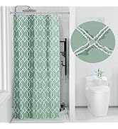 Yimobra Shower Curtain, Small Half Size Stall Shower Curtain 36 x 72 Inch, Geometric Modern &amp; Chi...