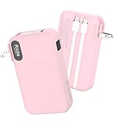 Portable Charger Built in Cables, AC Wall Plug In Portable Charger Power Bank 10000mAh Travel Bat...