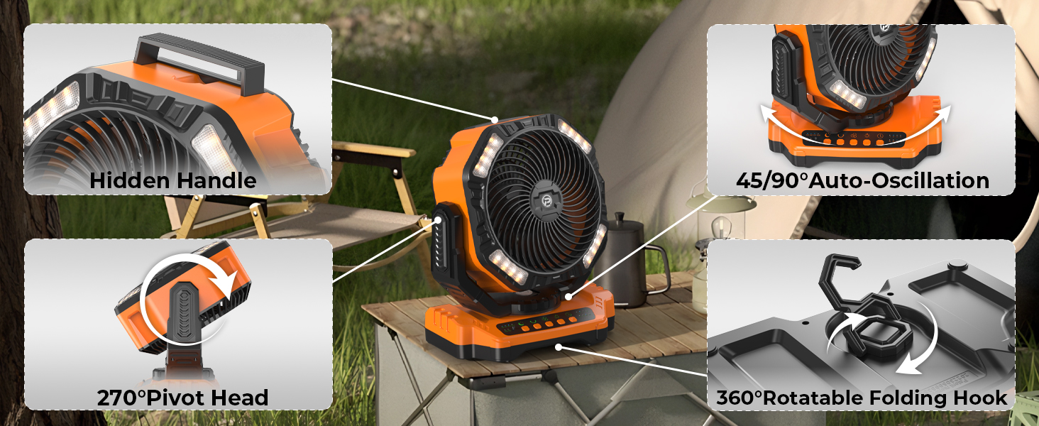 portable fan rechargeable