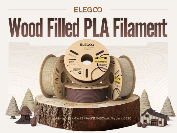 ELEGOO Wood Filled PLA Filament