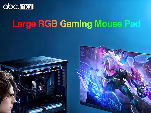 rgb gaming mouse pad with wireless charging