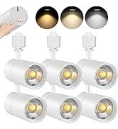 VANoopee 3-Color 20W Dimmable LED Track Lighting Heads H Type - Bright Track Light Fixtures Ceili...